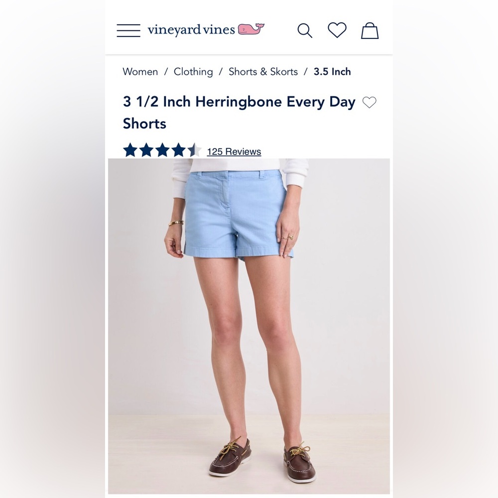 Vineyard Vines 3 1/2 Inch Herringbone Every Day Shorts